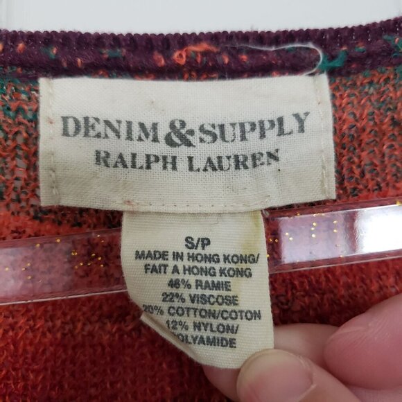 Denim & Supply Ralph Lauren Top Southwestern Aztec Boho Western Womens Sz Small - Picture 3 of 8